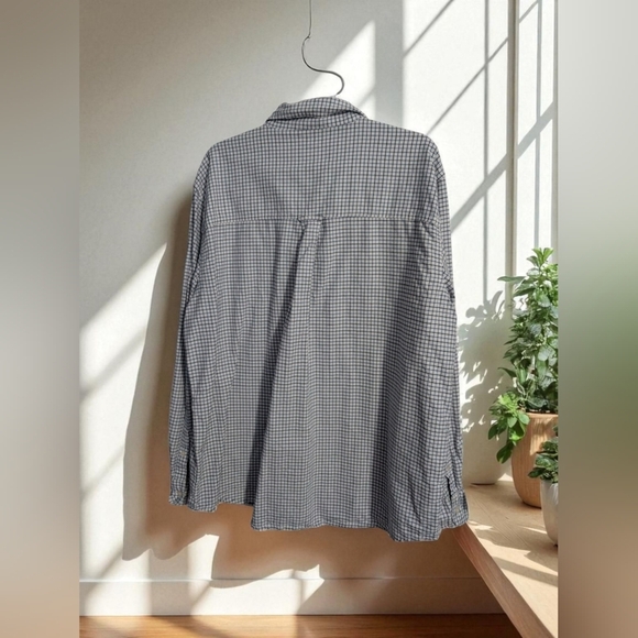 Chaps Men's Black and White Checkered Shirt Size X-Large (EUC) - Picture 7 of 11